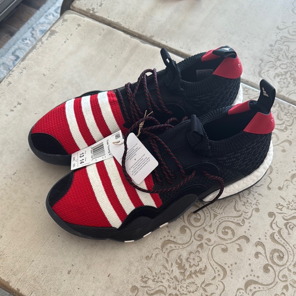 Adidas Mens Red and Black Sneakers